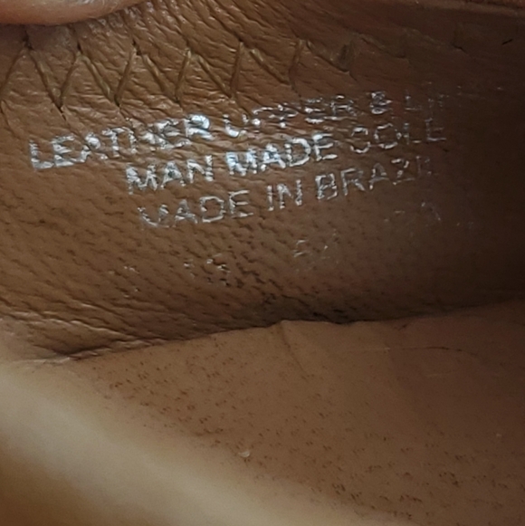 Tory Burch Sally Wedge Pumps Leather Shoes Tan Logo Medallion Peep Open-Toe 8M - Picture 8 of 9